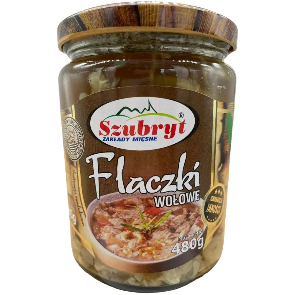 Flaczki wołowe Flaki w Słoiku Szubryt 480g ZUPA. 71416
