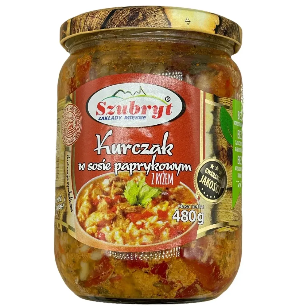 Kurczak w sosie paprykowym z ryżem SZUBRYT. 76275