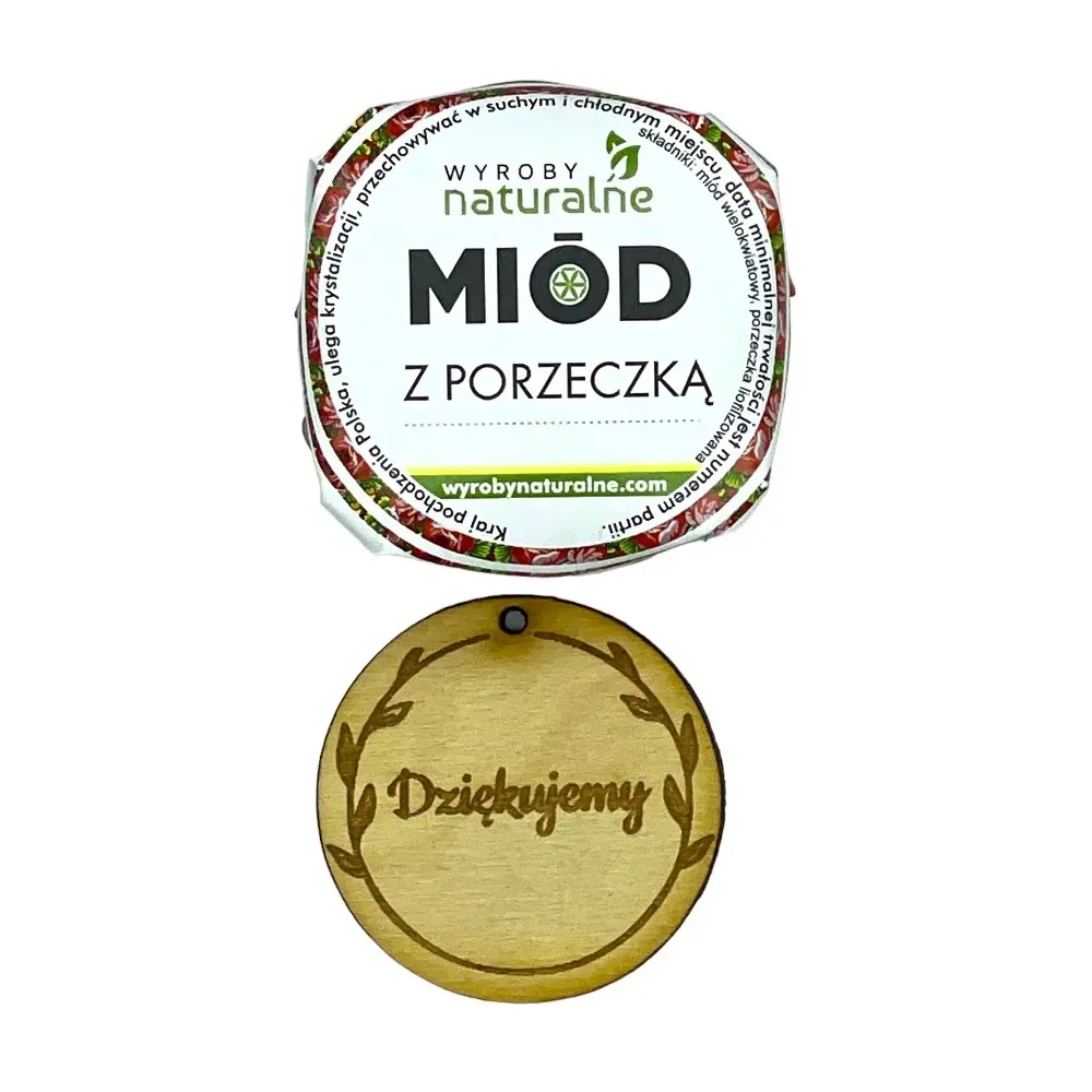 Miod miodek miodki podziękowania dla gości 50g porzeczkowy. 73899