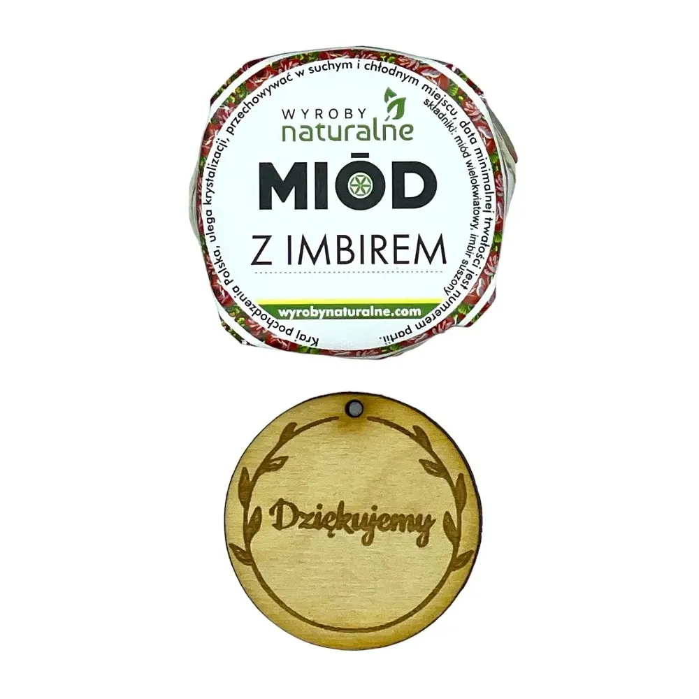 Miod miodek miodki podziękowania dla gości 50g imbirowy. 73899