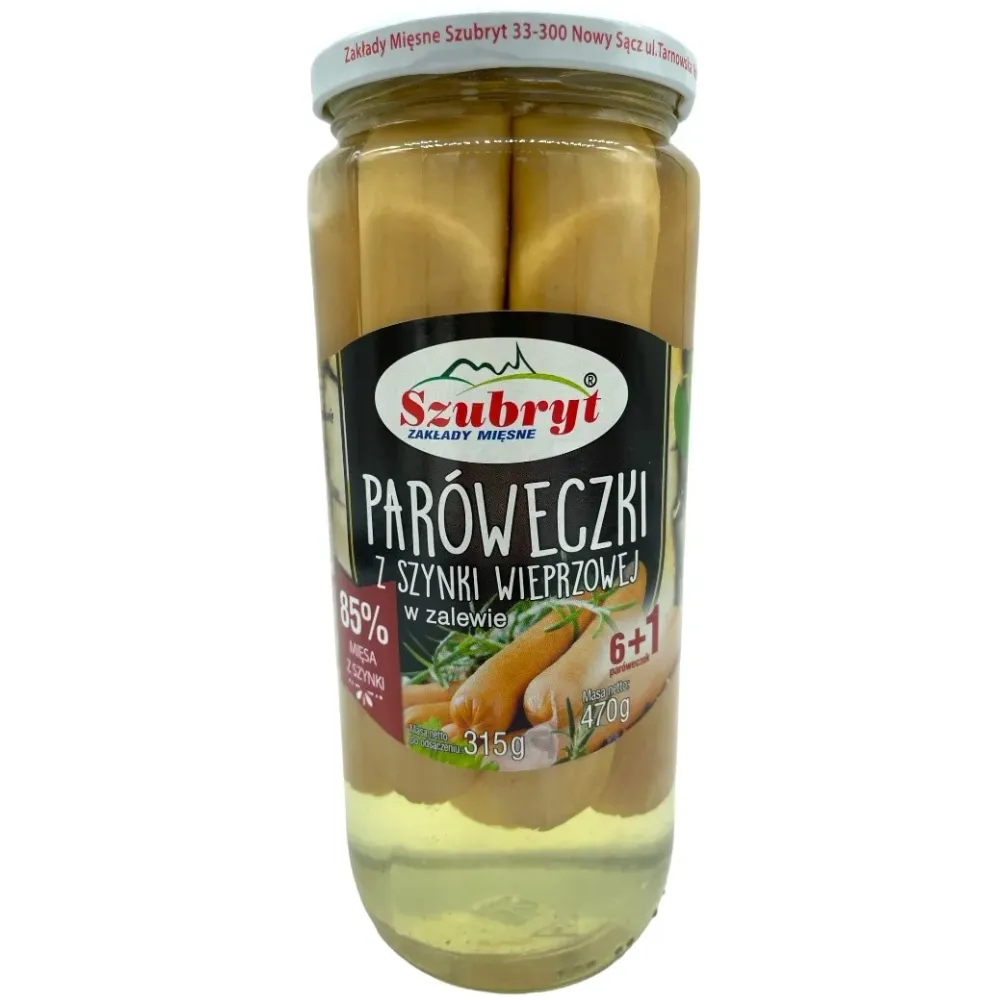 PARÓWKI WIEPRZOWE W ZALEWIE W SŁOIKU SZUBRYT. 75995