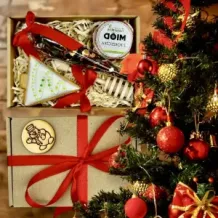 Zestaw prezentowy UPOMINEK piernik miodki łyżka do miodu herbata. 73066