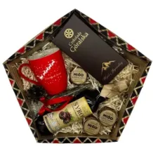 Zestaw prezentowy UPOMINEK kubeczek herbata czekolada syrop. 73066