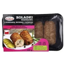 Roladki wieprzowe z musztardą, boczkiem i ogórkiem 440g Szubryt 73052
