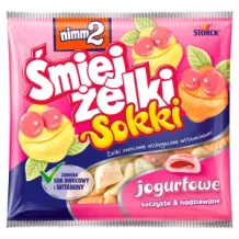 nimm2 Śmiejżelki Sokki jogurtowe Żelki owocowe z witaminami 90g 04.2025