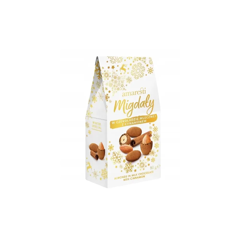 MIGDAŁY W CZEKOLADZIE MLECZNEJ Z CYNAMONEM 80G Amaresti 1733