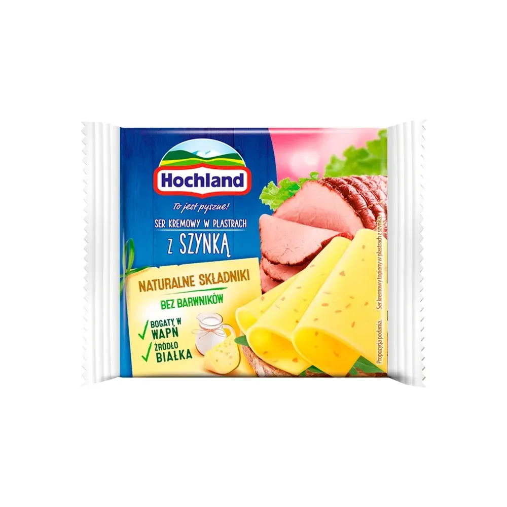 Hochland Ser topiony z szynką w plastrach 130 g 37452