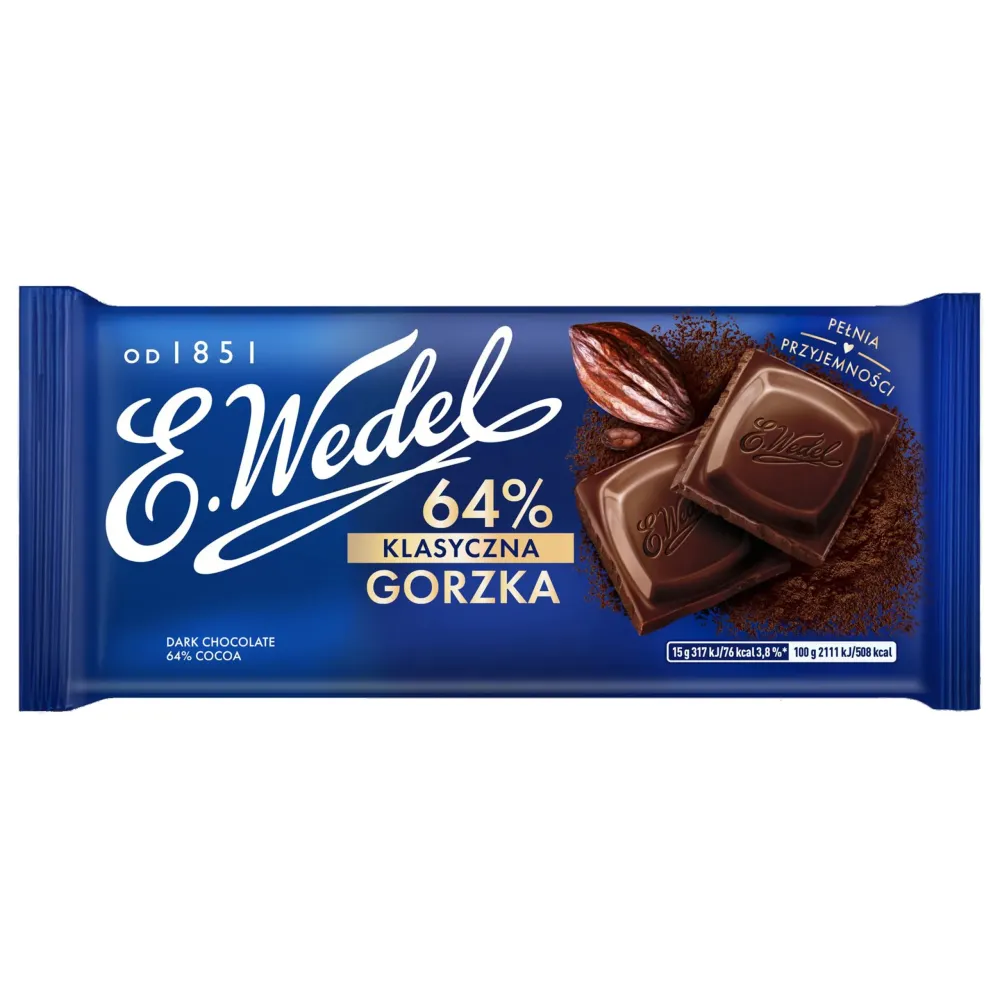 Wedel czekolada gorzka 64% 90 g 18768
