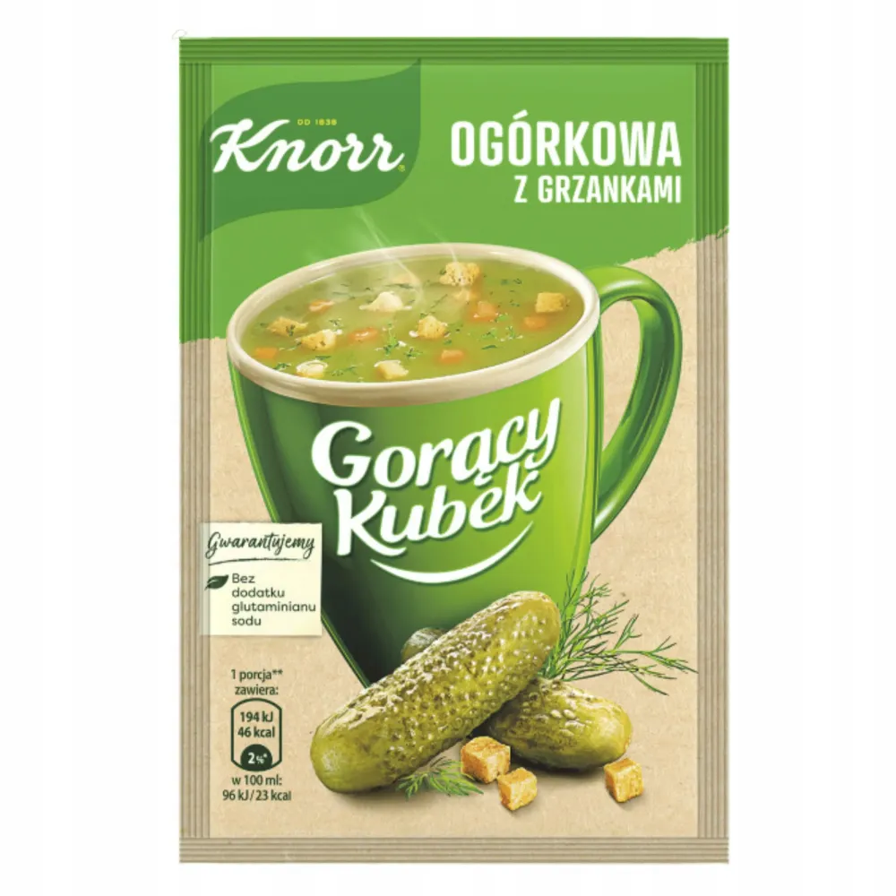Gorący Kubek Zupa Ogórkowa z Grzankami Knorr 22 g