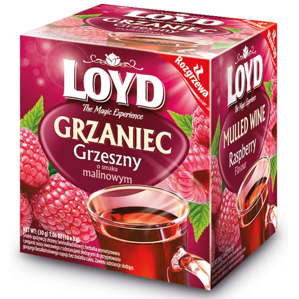 Zimowa Owocowa Herbata Grzaniec Grzeszny Malinowy Bezalkoholowy 10T LOYD 14818