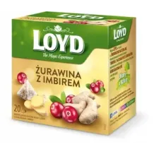 Herbata owocowa Loyd Żurawina z imbirem 20x2g 23056