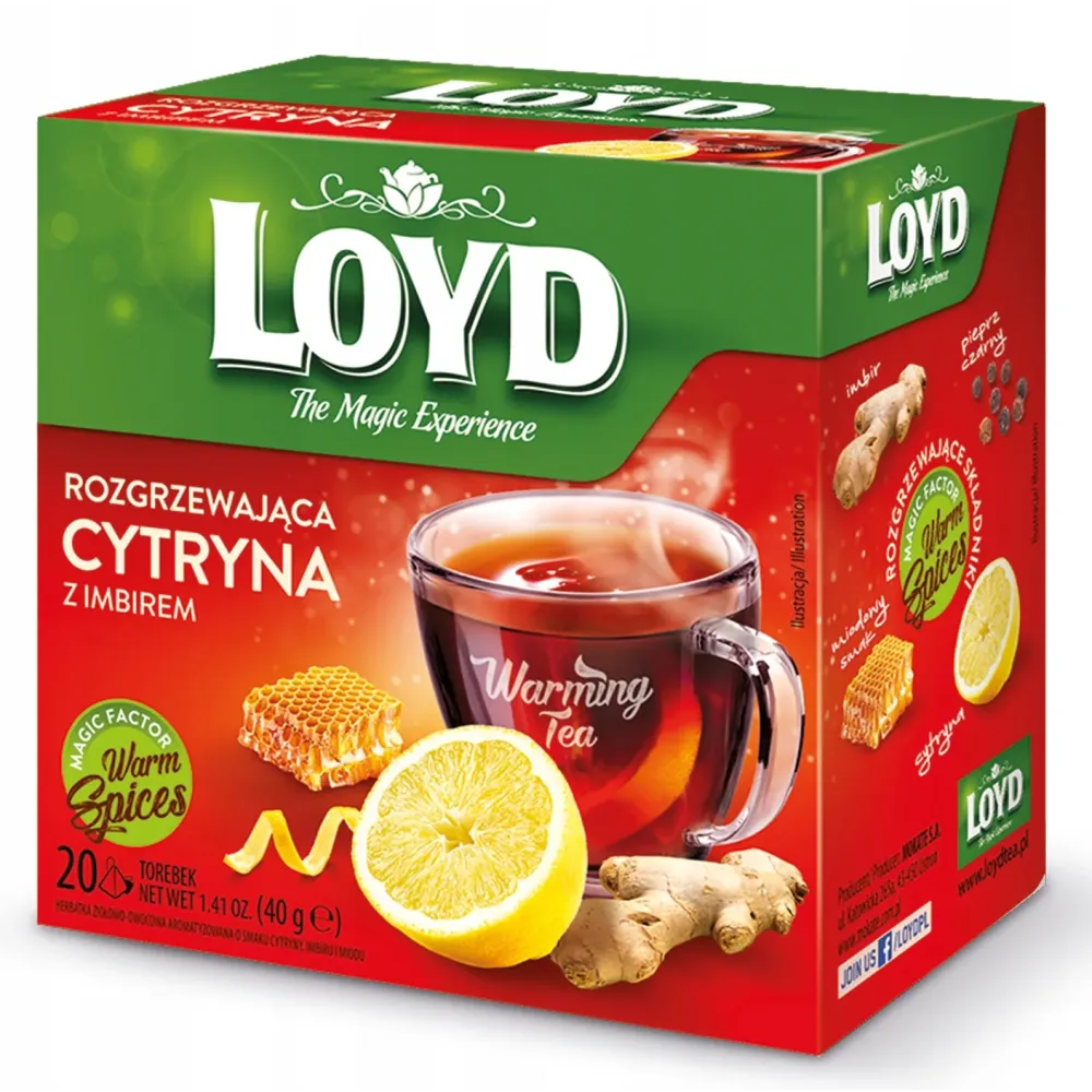 Zimowa Herbata Rozgrzewająca Cytryna Imbir Miód 20 Warming Tea T. LOYD 18601