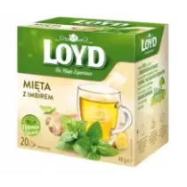 Prozdrowotna Herbata Ziołowa Mięta z Imbirem Naturalne Składniki 20 T. LOYD 33185