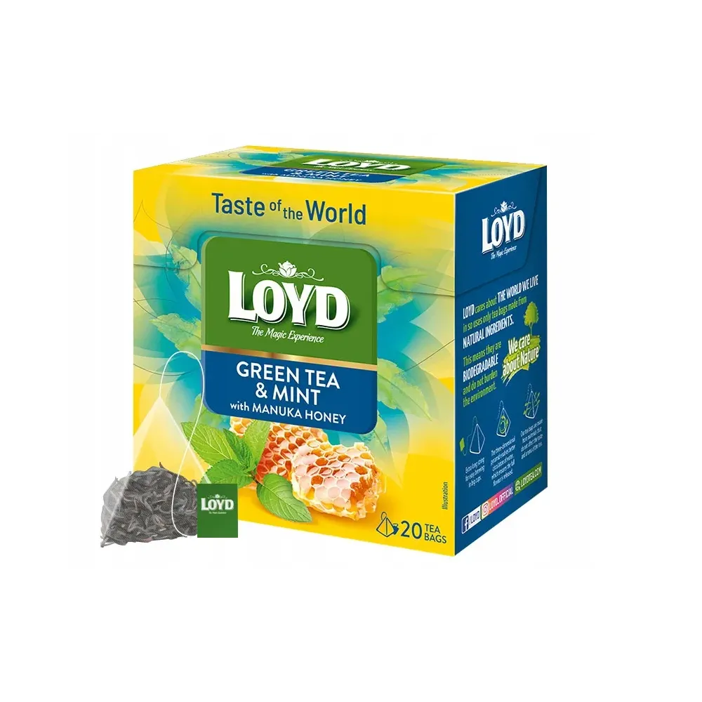 Aromatyczna Herbata Zielona Miód Manuka z Mięta i Kwiatem Pomarańczy 20T 22608
