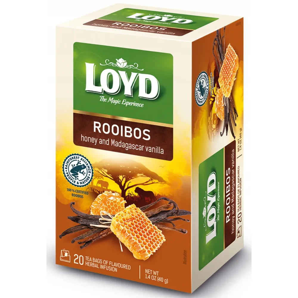 Łagodna Herbata Owocowa Rooibos Miód Wanilia Wyjątkowy Aromat 20 T. LOYD 31105