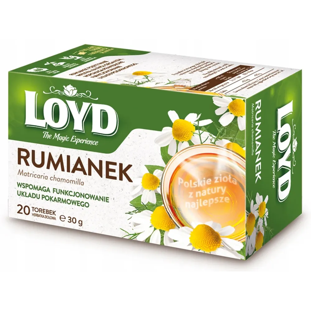 Herbata Ziołowa Rumianek z Polskich Ziół 20 Torebek Koszyczek Rumianku LOYD 27573