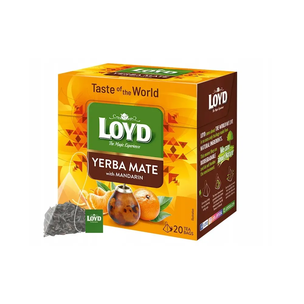Herbata Ekspresowa Yerba Mate z Mandarynką 20 Organicznych Torebkek LOYD 20864