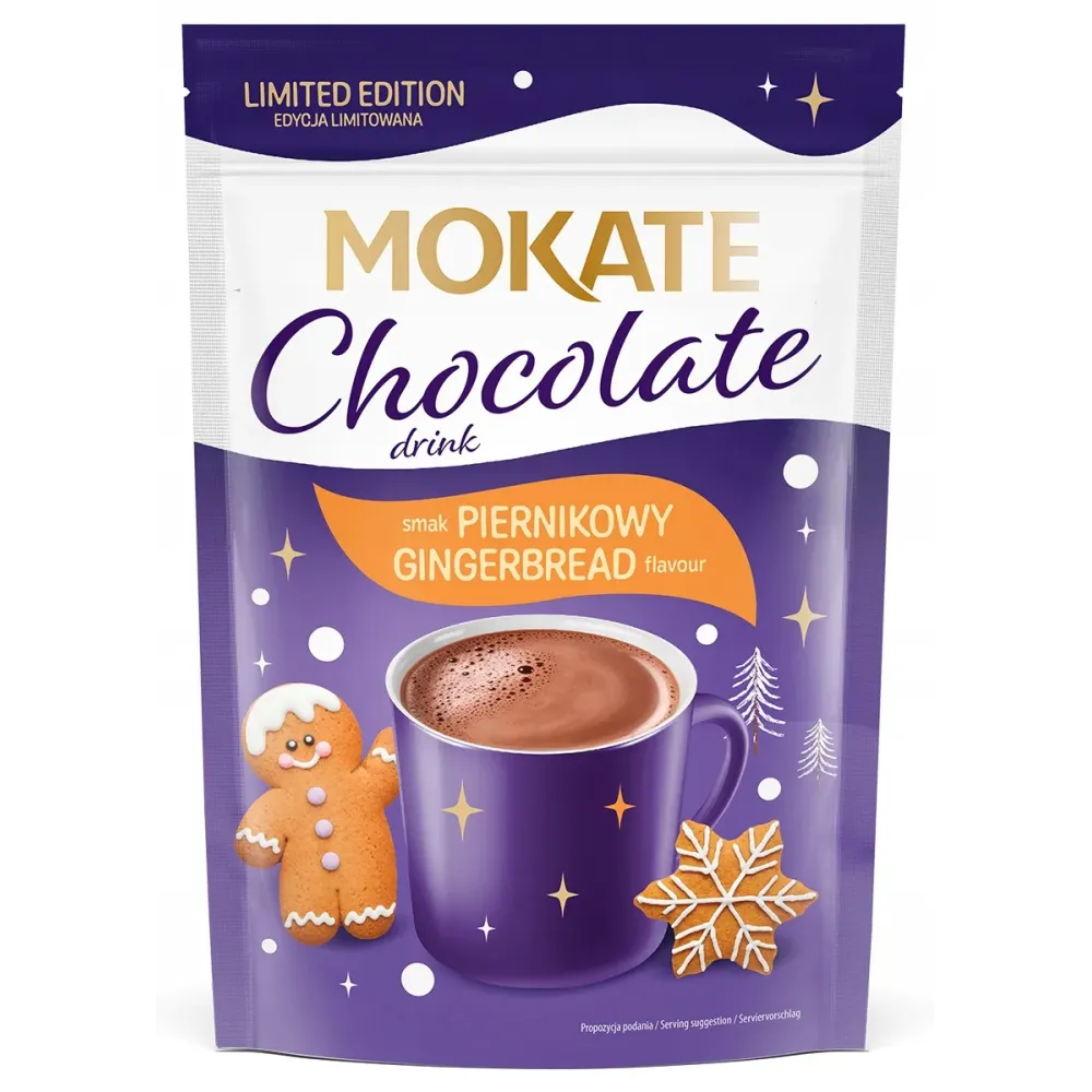 Świąteczny Napój Czekoladowy w Proszku z Piernikiem Gingerbread 120g Mokate 84711