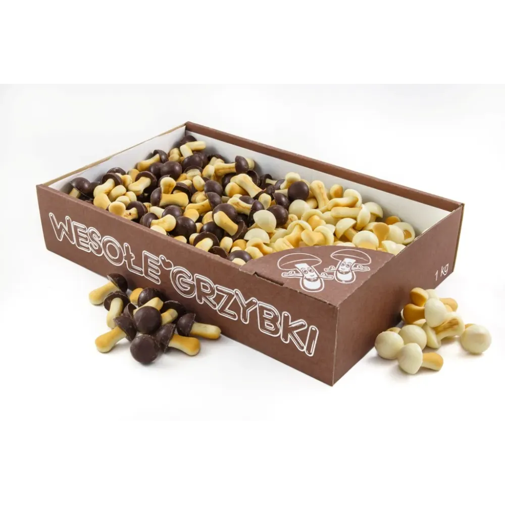 WESOŁE GRZYBKI CIASTKA Z CZEKOLADĄ MIX - 1KG 04.10.2025