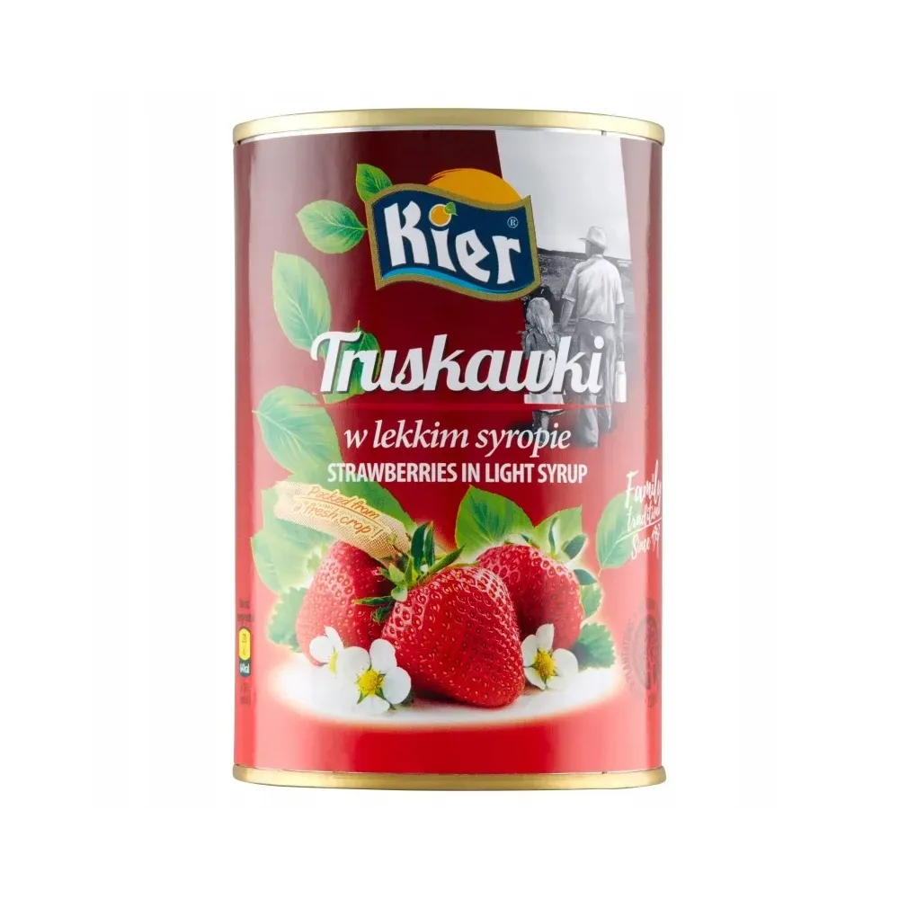 Truskawki KIER w Lekkim Syropie Strawberries 410 g 4002