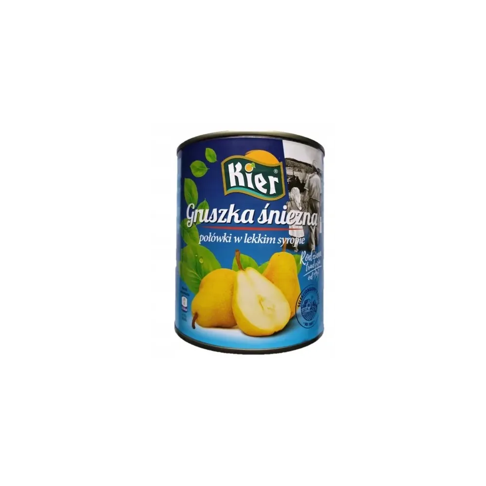 Gruszka śnieżna połówki w lekki syropie 820g Kier 7041