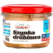Szynka drobiowa (180 g) bez fosforanów Szubryt 75636