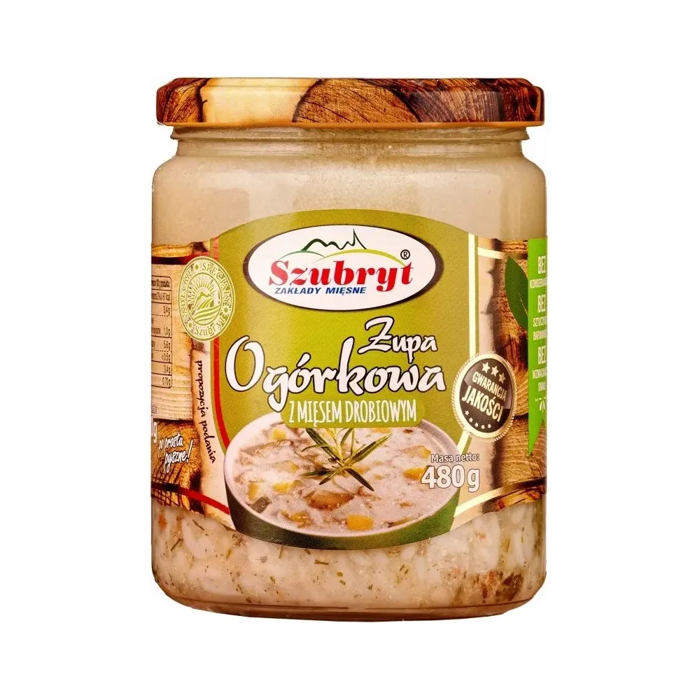 Zupa ogórkowa z mięsem drobiowym Super skład 480g SZUBRYT 71287