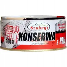 Konserwa podobna do tej z PRL-u 300g Szubryt 71300