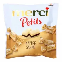 Merci Petits 125g Kawa cukierki czekolada biała Kaffee Sahne kawowe Storck 27443