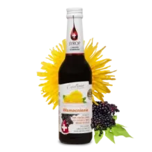 Syrop prozdrowotny WZMOCNIENIE. Syrop z owoców czarnego bzu i ekstraktu z kwiatu mniszka lekarskiego. 10020
