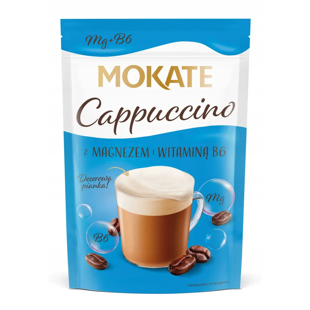 Napój Kawowy Kawa Cappuccino z Pianką Magnezem i Witaminą B6 110g Mokate 80231