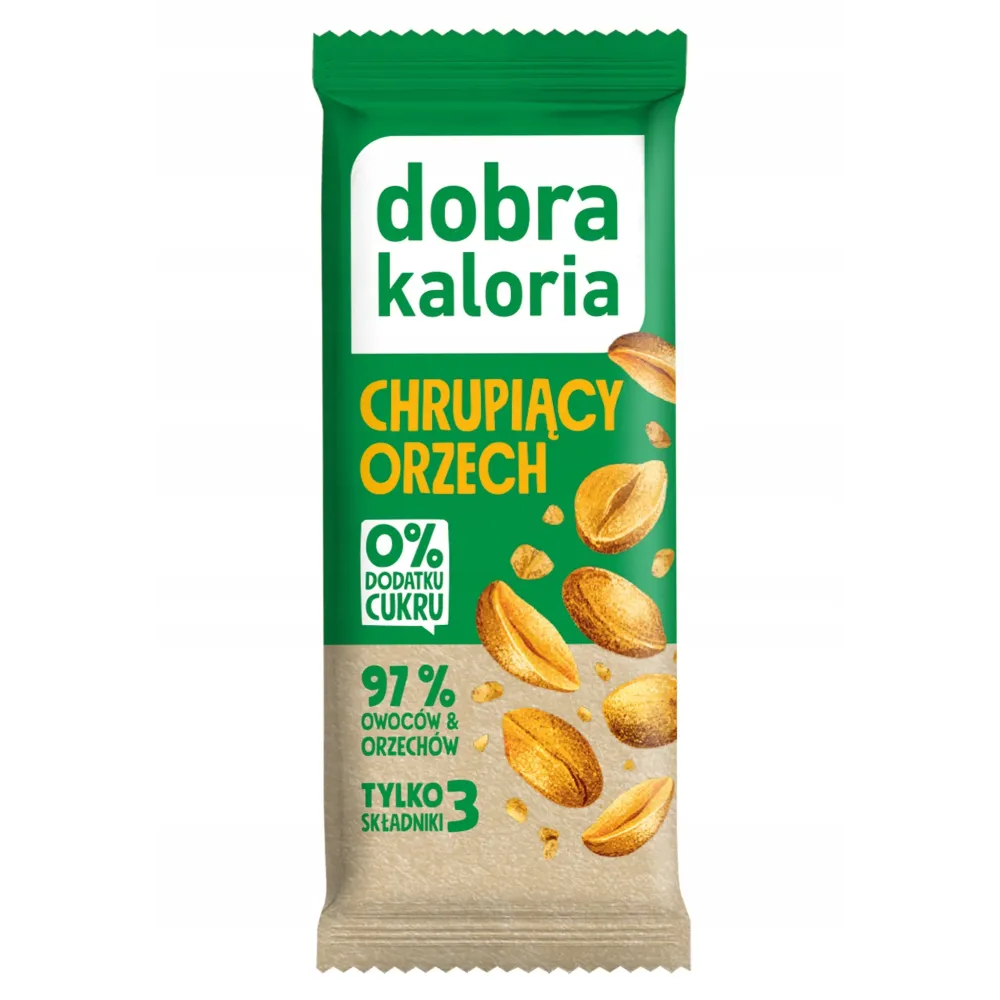 Fit Zdrowy Baton Chrupiący Orzech Daktyle Bez Cukru VEGE Dobra Kaloriah 35g 2008