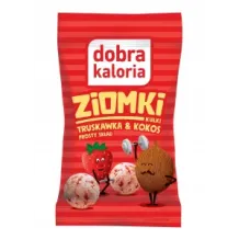 KULKI ZIOMKI truskawka & kokos KOMOS RYŻOWA 24g prosty skład DOBRA KALORIA 2558