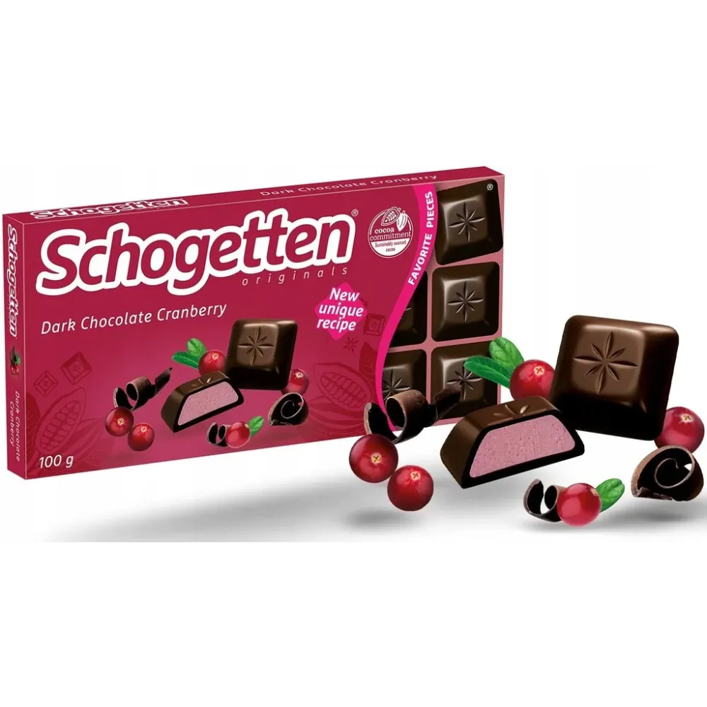 Schogetten Czekolada Gorzka z Żurawiną Żurawina Cranberry 100g 79603