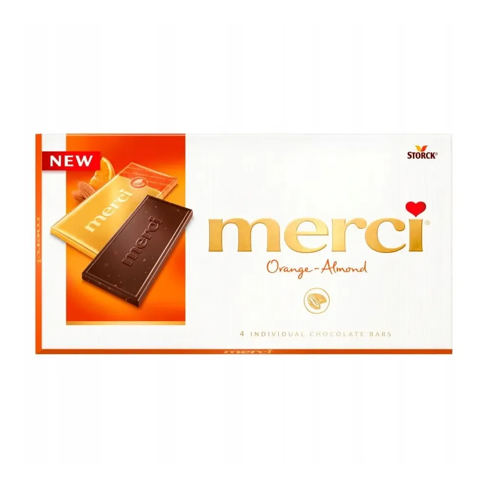 MERCI CZEKOLADA GORZKA POMARAŃCZOWA MIGDŁOWA Migdał Pomarańcza STORCK 100g 25265