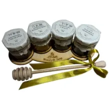 Zestaw 4 konfitur na podstawce PREZENT 4x40g + łyżka 74599