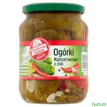 Przetwory Babuni Ogórki konserwowe z chili 670 g 52563