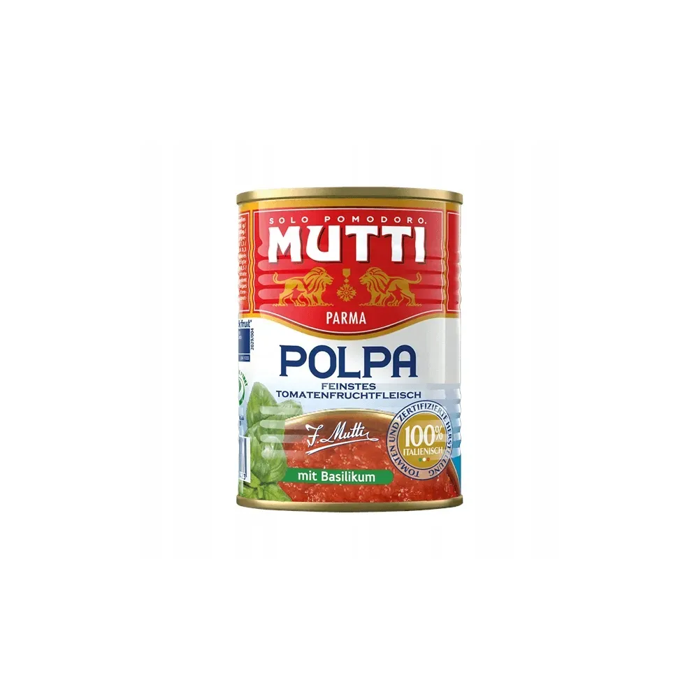 MUTTI POMIDORY KROJONE Z BAZYLIĄ 400G 70423