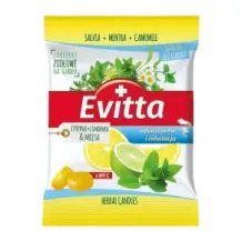EVITTA CUKIERKI BEZ CUKRU CYTRYNA LIMONKA MIĘTA 60G