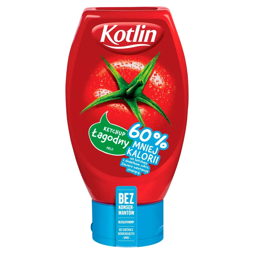 Ketchup KOTLIN 420g łagodny 60% kalorii mniej