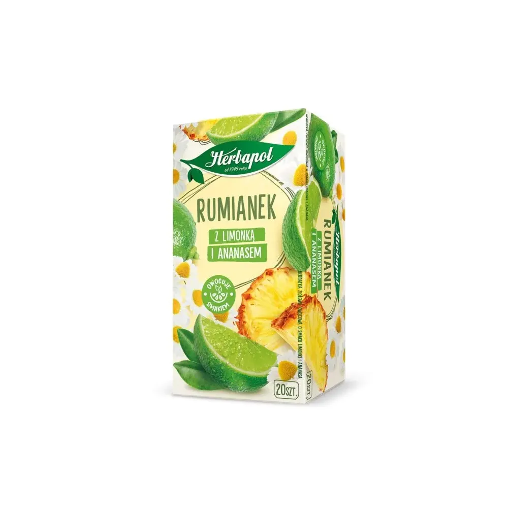 Herbata ziołowa Herbapol - Rumianek z limonką i ananasem 20 torebek