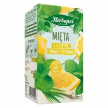 Herbata ziołowa Herbapol - Mięta z cytryną i trawą cytrynową 20 torebek