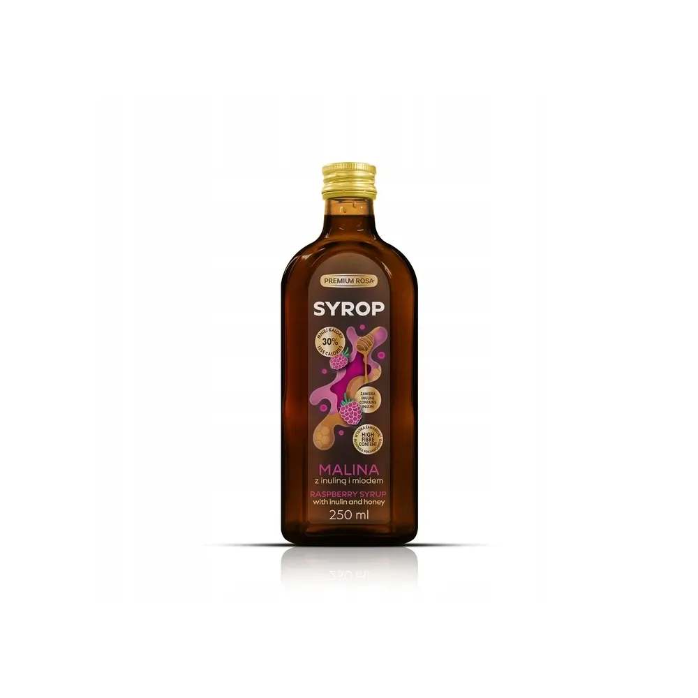 PREMIUM ROSA SYROP 250ML Z MALIN Z INULINĄ I MIODEM