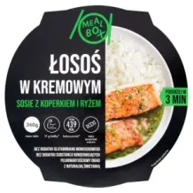 Meal Box Łosoś w kremowym sosie z koperkiem i ryżem 360 g