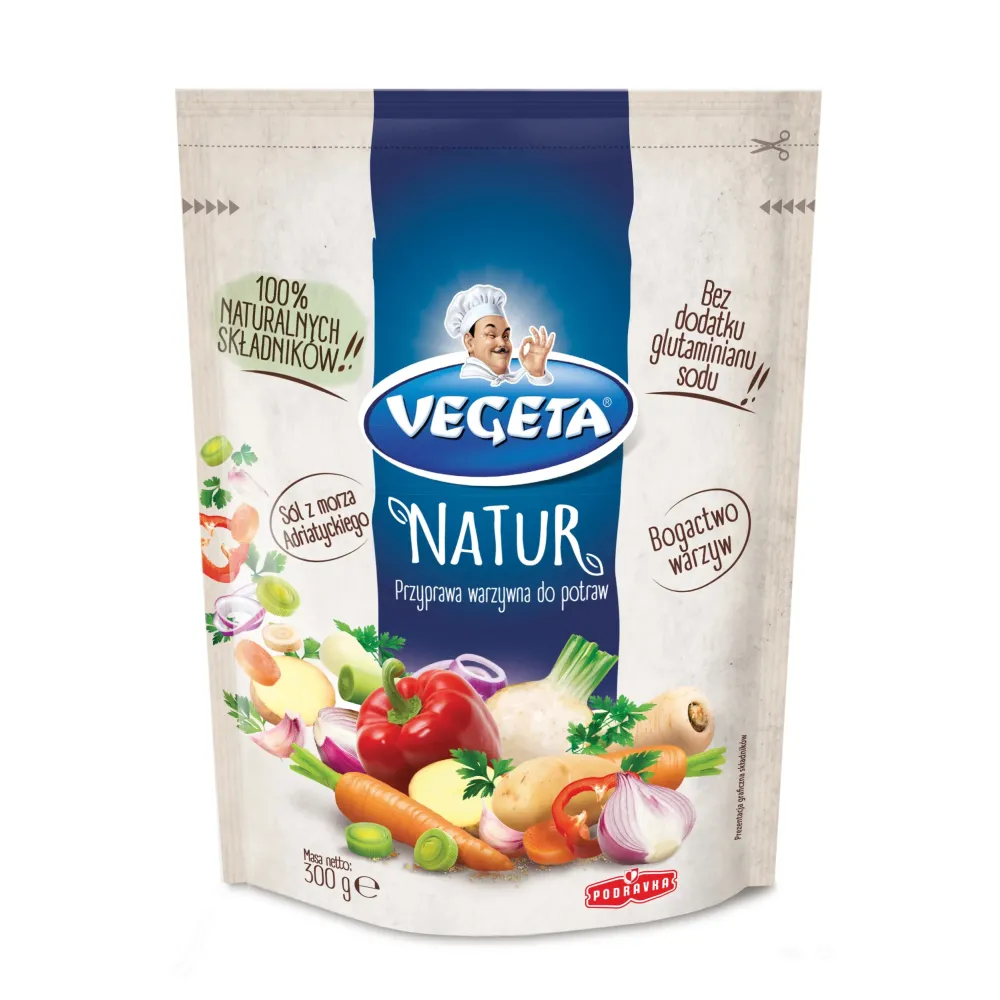 Podravka Przyprawa warzywna do potraw Vegeta Natur 300g 3850104266973