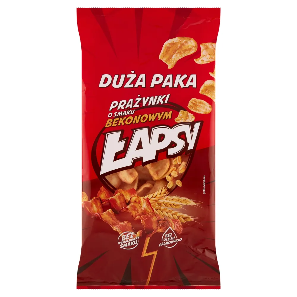 ŁAPSY PRAŻYNKI ZIEMNIACZANE BEKONOWE 120G