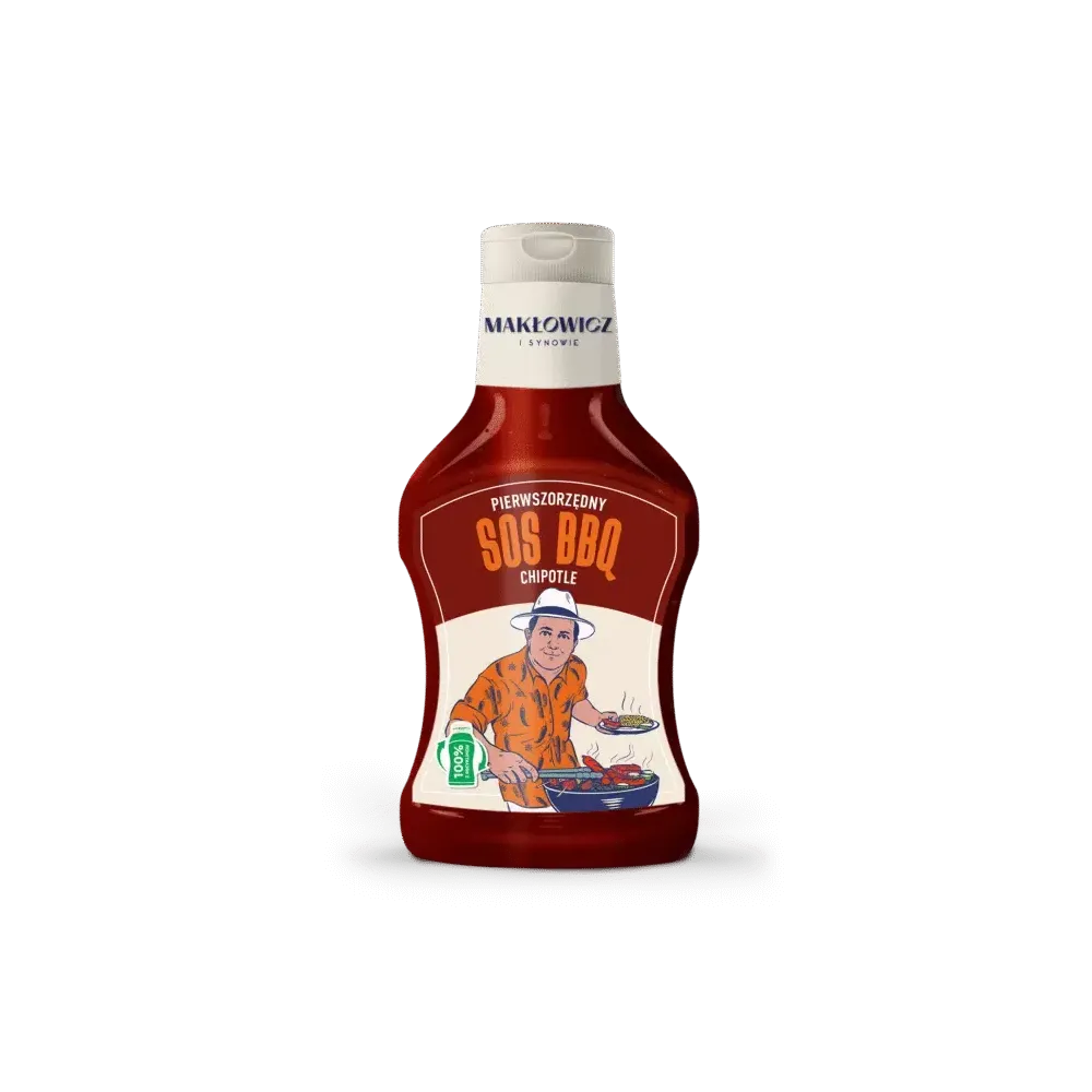 MAKŁOWICZ pierwszorzędny SOS BBQ CHIPOTLE barbecue z PAPRYCZKAMI 350g
