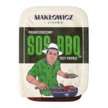 MAKŁOWICZ pierwszorzędny SOS BBQ TRZY PIEPRZE czarny biały zielony120g