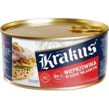 Konserwa Krakus wieprzowina w sosie własnym 300g
