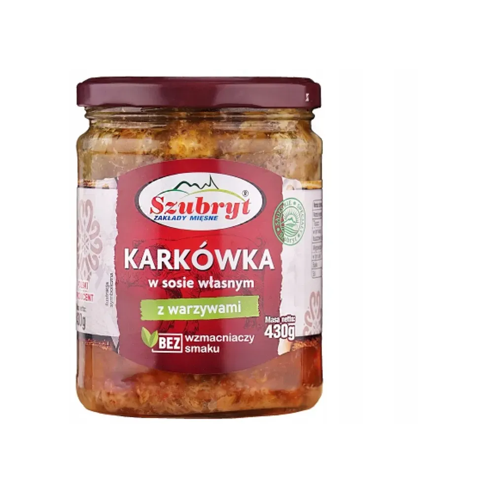 Karkówka w sosie własnym 430g Szubryt